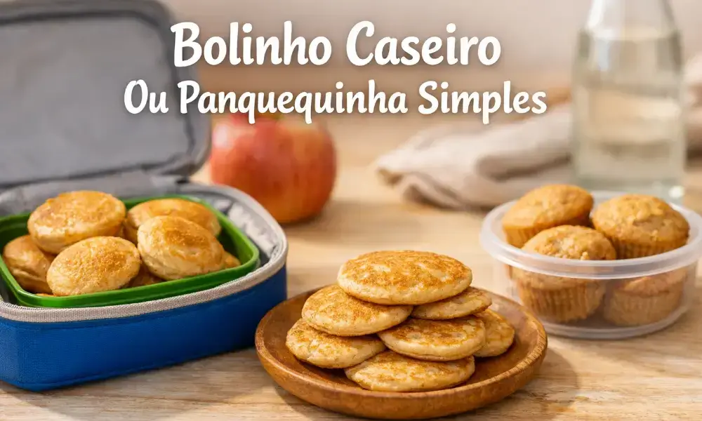 O que fazer de lanche para escola: Bolinho Caseiro Ou Panquequinha Simples