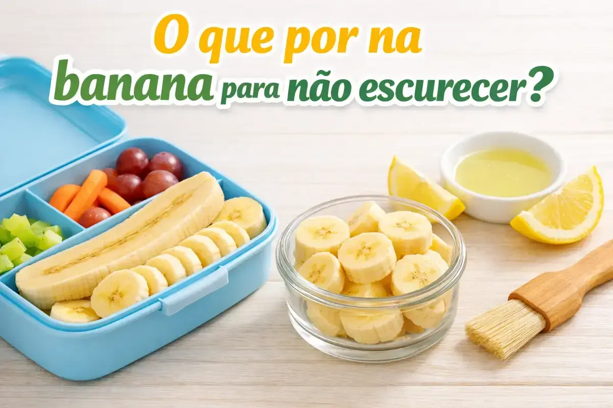 O que por na banana para não escurecer?